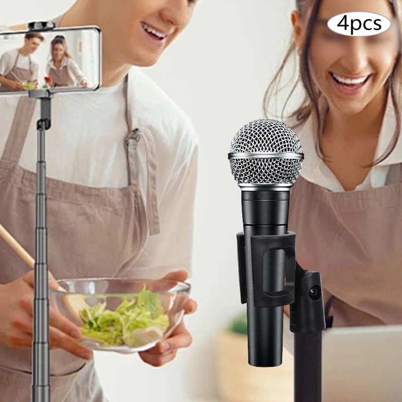 Universal 180 Microphone Clip Holder For Wired Wireless Mics 5