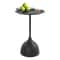 Modern Black Metal Side Table Stylish Round Bedside Living Room Accent Table 4