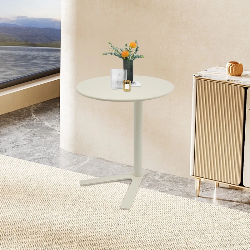 Stylish Modern Side Table With Y Base Round End Table For Small Spaces Couch 10