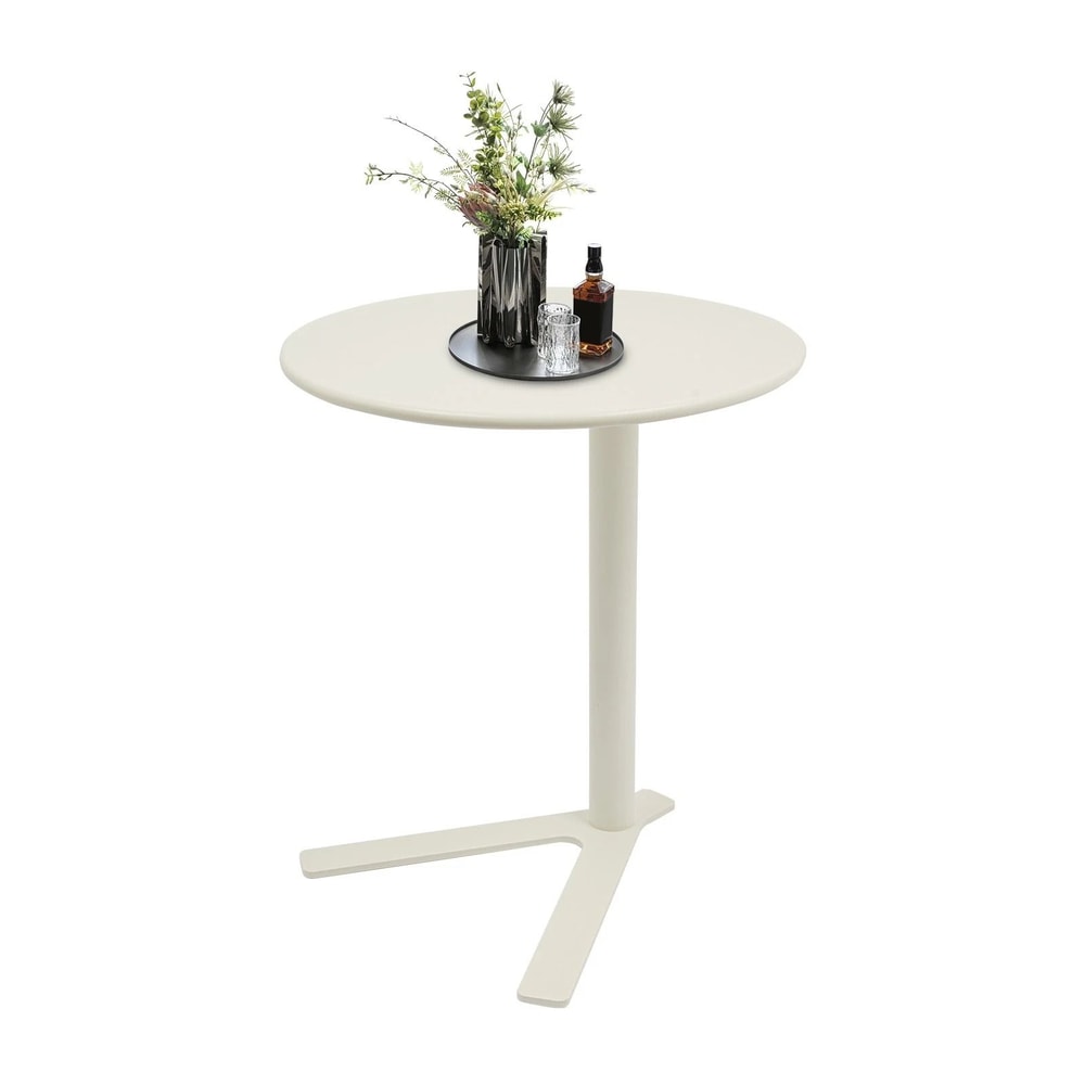 Stylish Modern Side Table With Y Base Round End Table For Small Spaces Couch 7