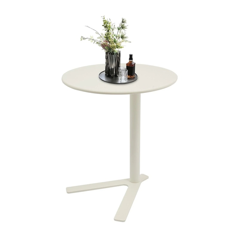 Stylish Modern Side Table With Y Base Round End Table For Small Spaces Couch 7