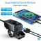 Premium Motorcycle USB Charger W Quick Charge Waterproof Dual USB 0