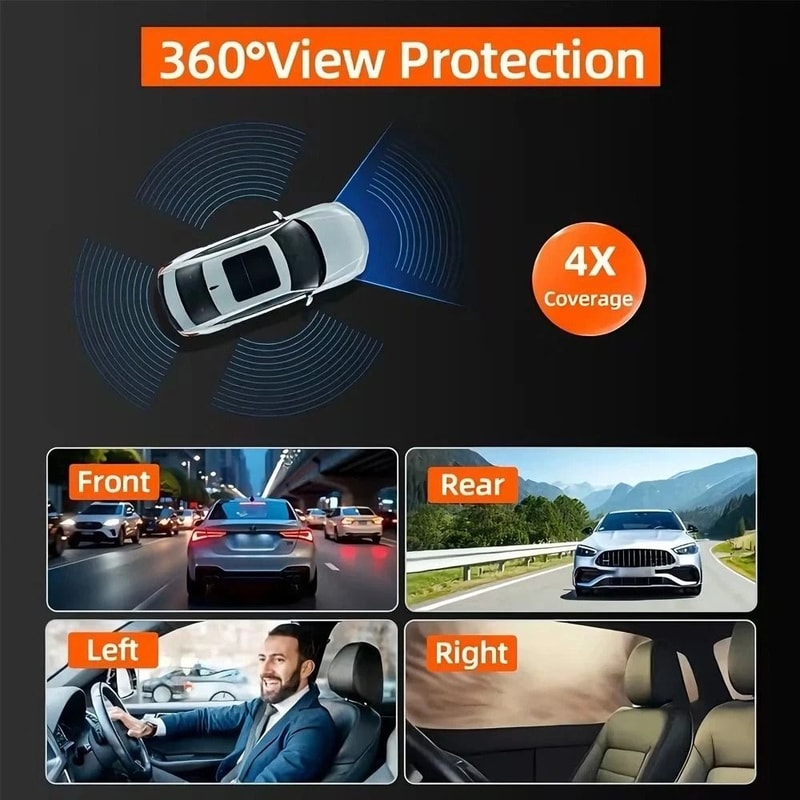 Premium 4 Channel Dash Cam 360 View Car Camera For Full Coverage 5