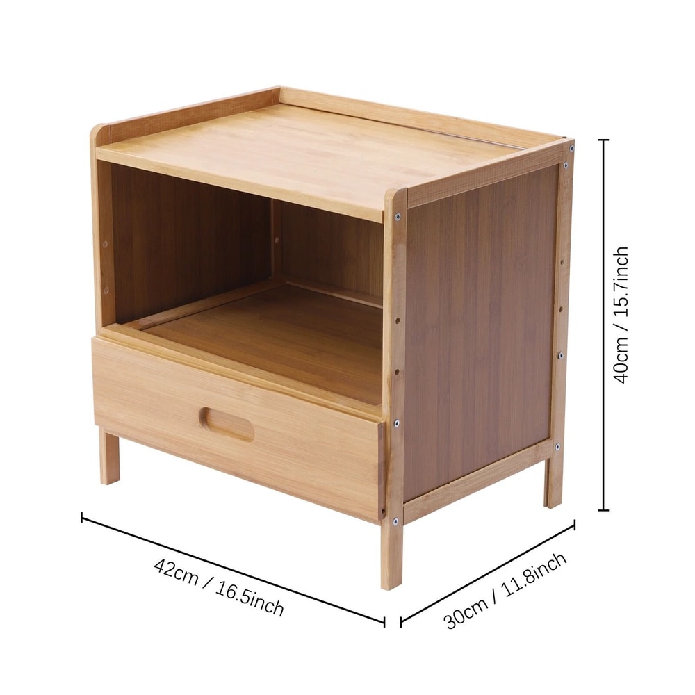 Modern Nightstand With Drawer And Storage Bedroom End Table 10