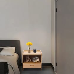 modern nightstand with drawer and storage bedroom end table