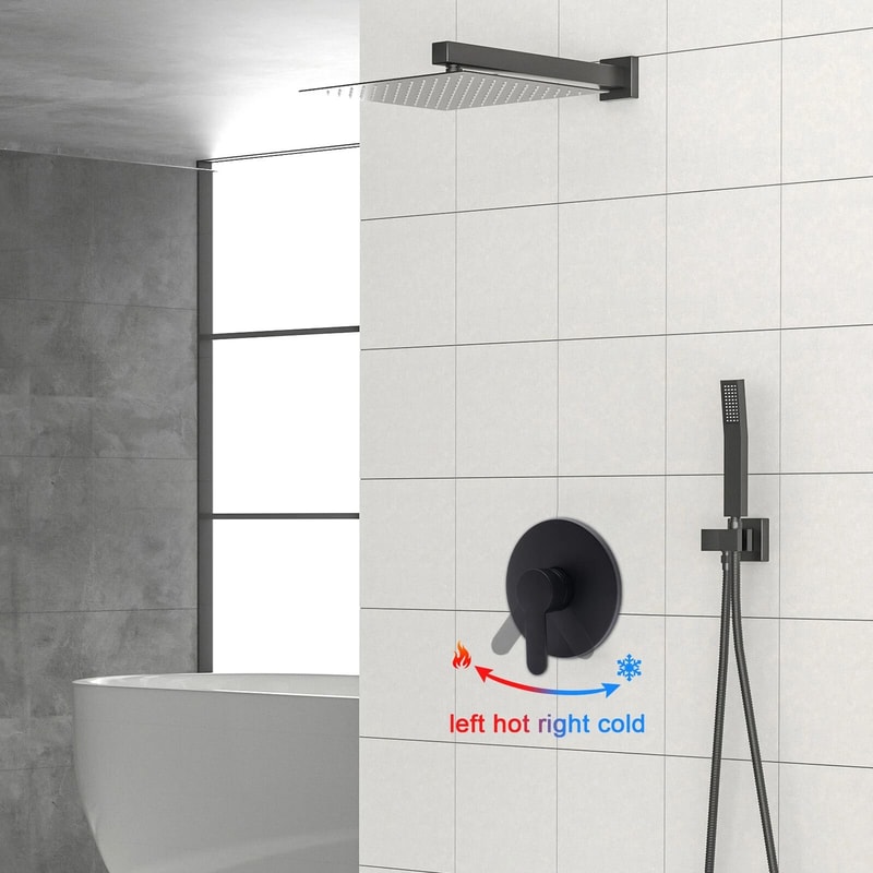 Premium Wall Mount Shower Faucet Mixer Tap Sleek Hot Cold Shower Control Valve 13
