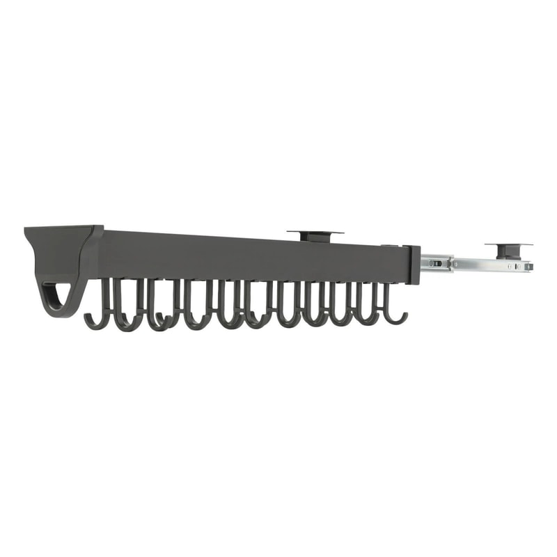 Heavy Duty Broom Storage Rack Wall Organizer Hooks 20 Hook Pull Out Cleaning Tool Rack 7