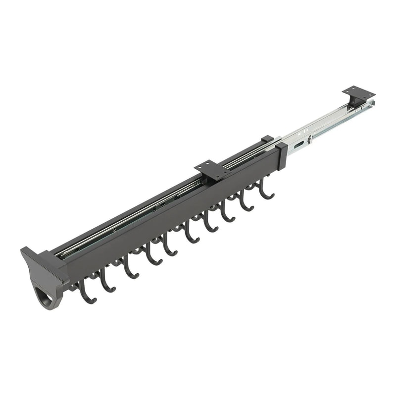 Heavy Duty Broom Storage Rack Wall Organizer Hooks 20 Hook Pull Out Cleaning Tool Rack 8