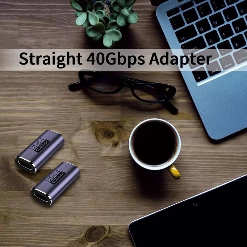 USB4 Type C USB C Female To Female Adapter 40Gbps Power Delivery Connector 2