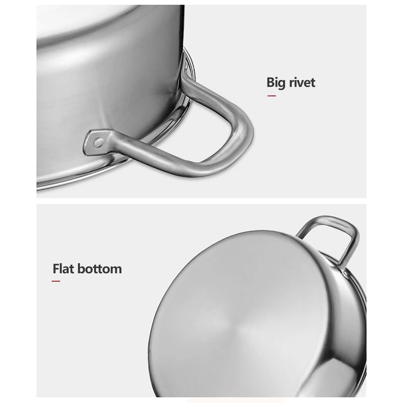 Premium Stainless Steel Hot Pot Dual Sided Shabu Pot With Lid For Flavorful Cooking 9