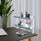Adjustable Desk Shelf Organizer 2 Tier Clamp On White Space Saving Storage 0