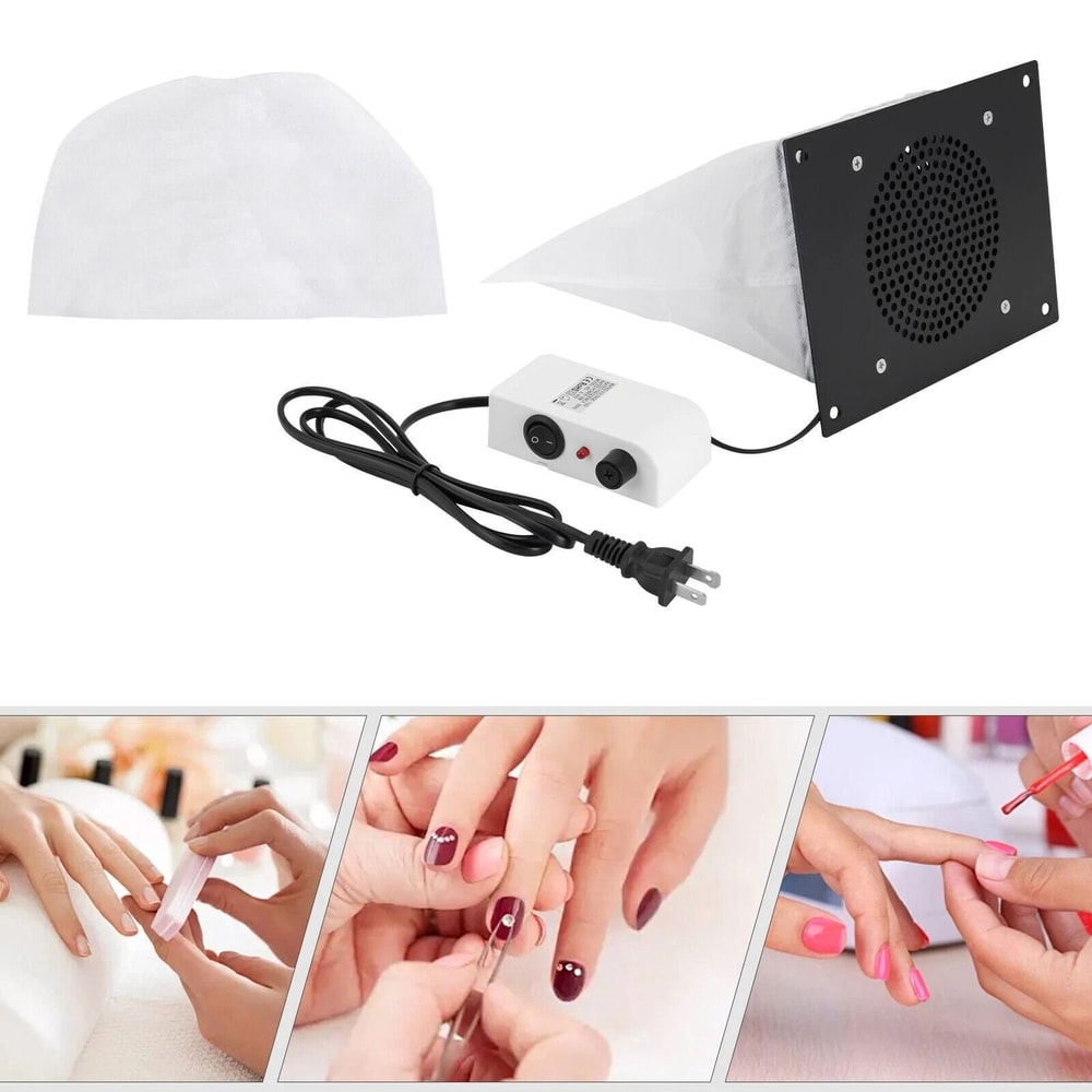 Electric Nail Dust Collector For Manicure High Efficiency Suction Table Cleaner 12