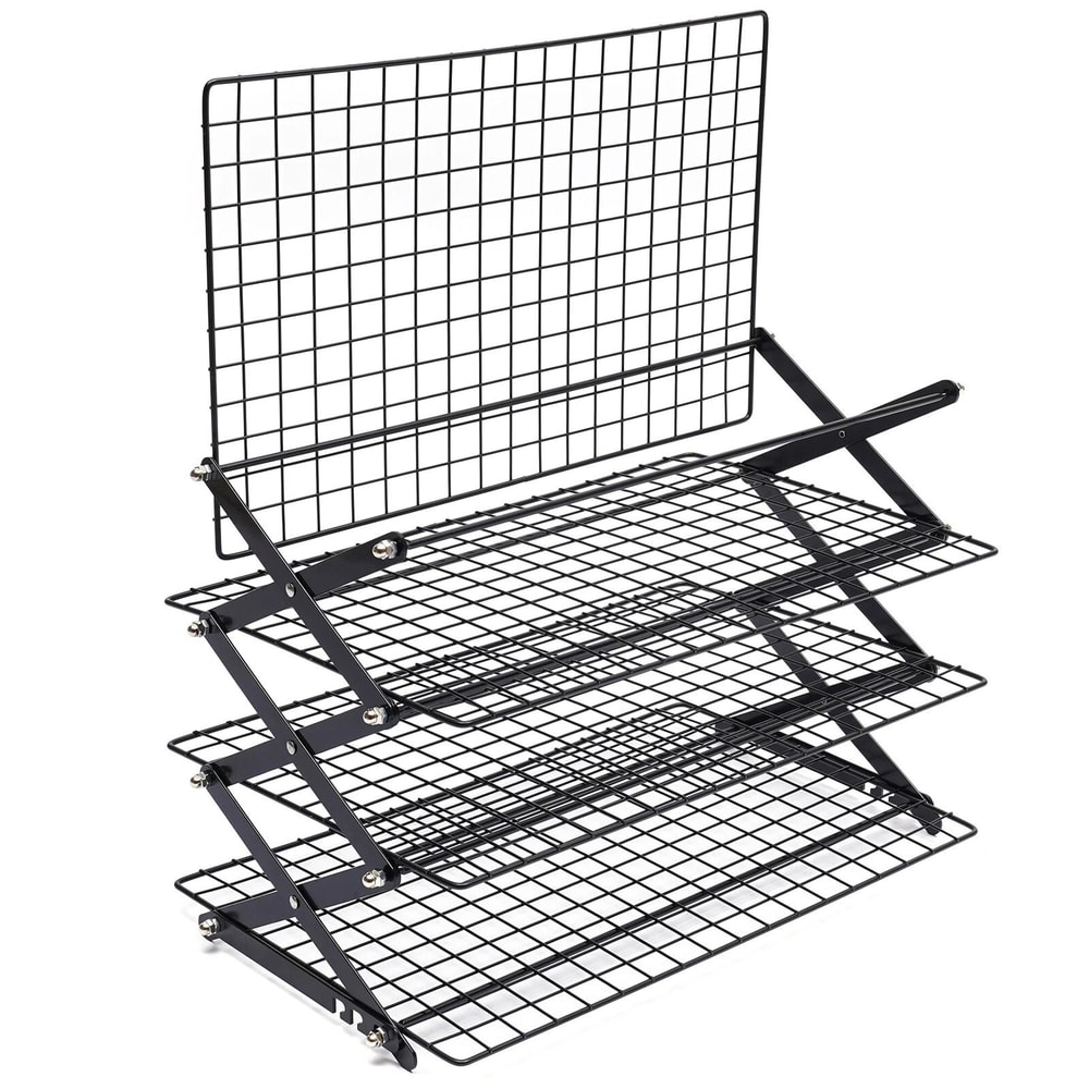 Premium 4 Tier Collapsible Cooling Rack Stackable Baking Cookie Cooling Rack 2