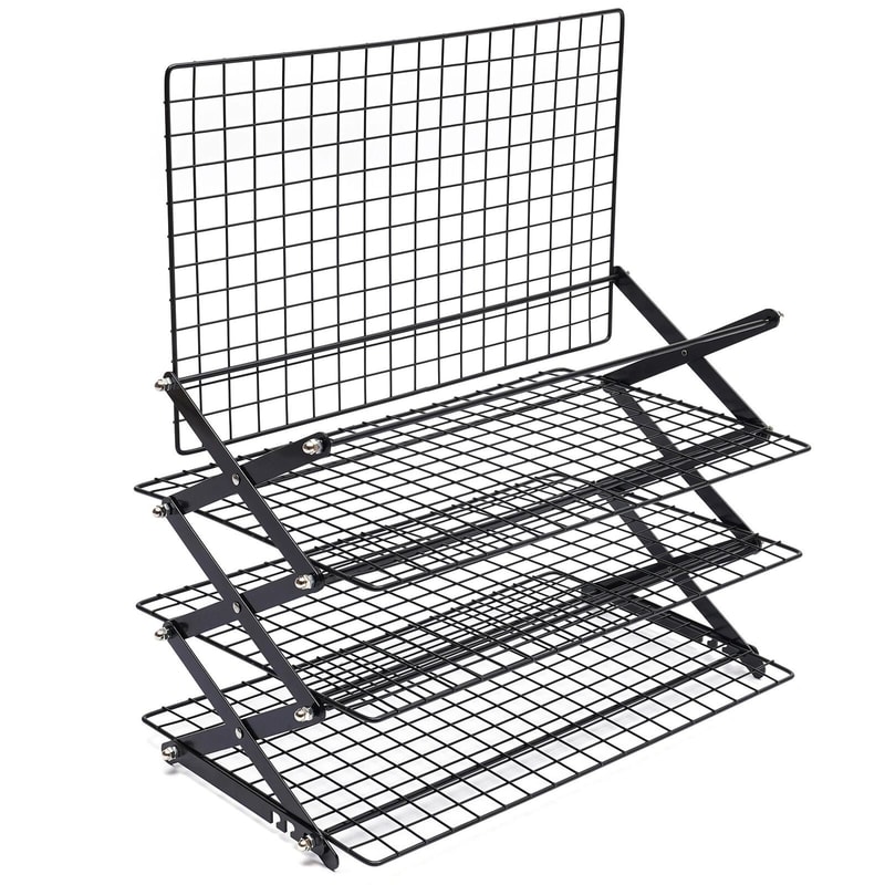 Premium 4 Tier Collapsible Cooling Rack Stackable Baking Cookie Cooling Rack 2