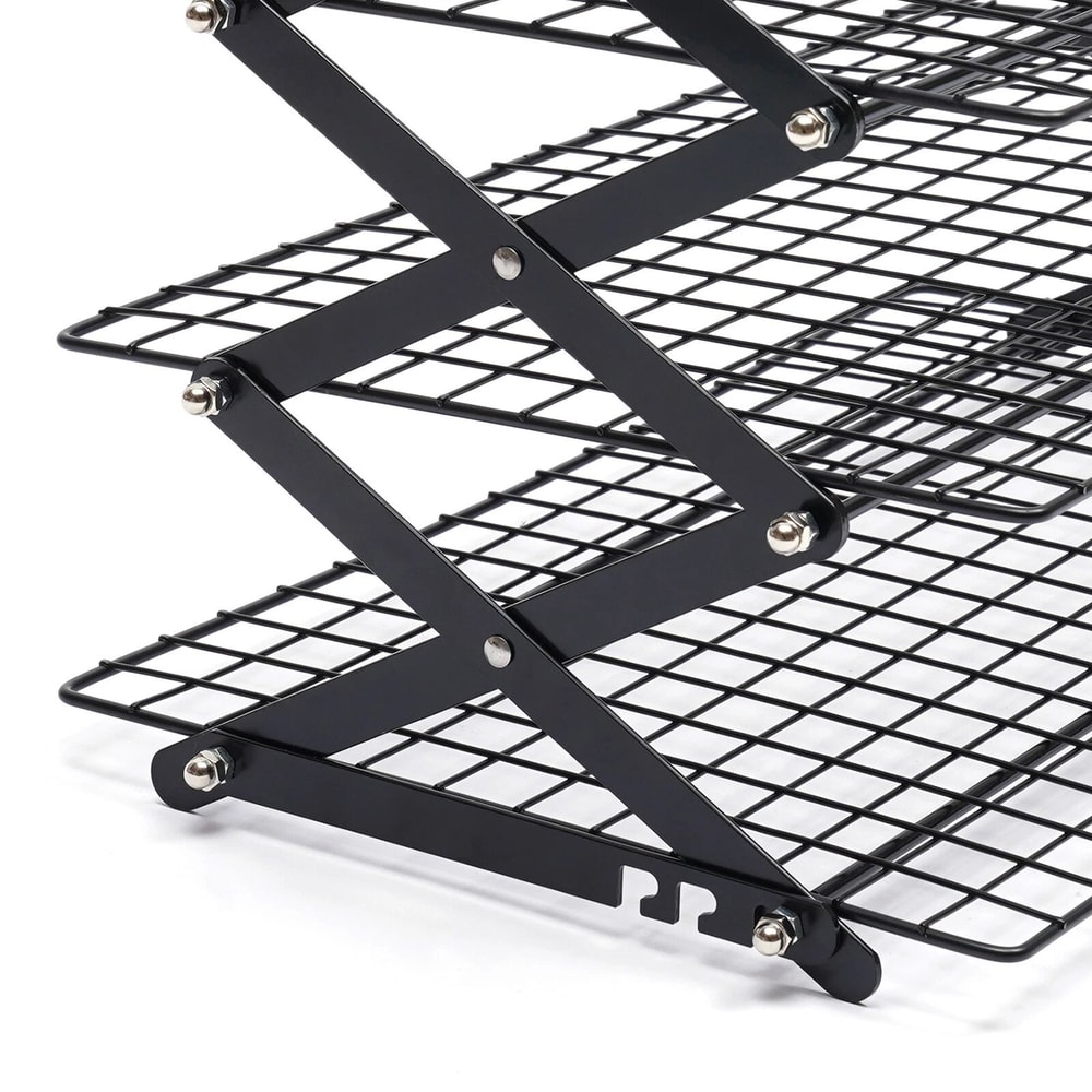 Premium 4 Tier Collapsible Cooling Rack Stackable Baking Cookie Cooling Rack 7