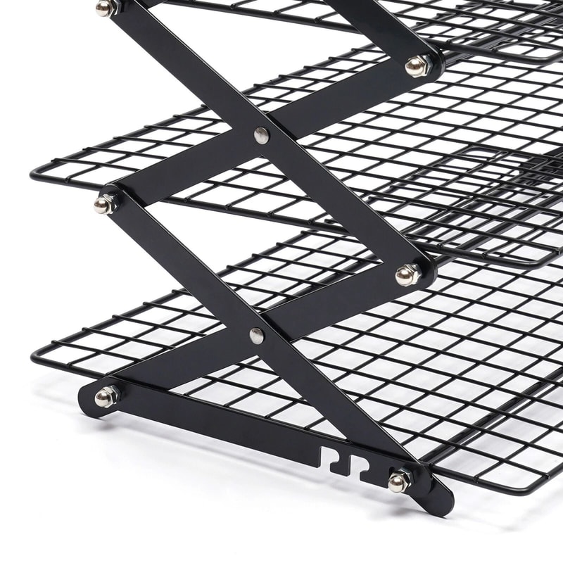 Premium 4 Tier Collapsible Cooling Rack Stackable Baking Cookie Cooling Rack 7