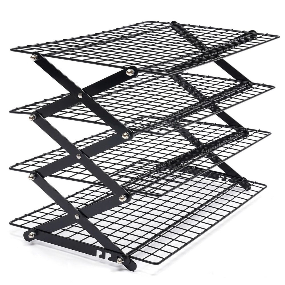 Premium 4 Tier Collapsible Cooling Rack Stackable Baking Cookie Cooling Rack 9