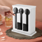 Premium Stainless Steel Utensil Organizer Dispenser Compartment Cutlery Holder 0