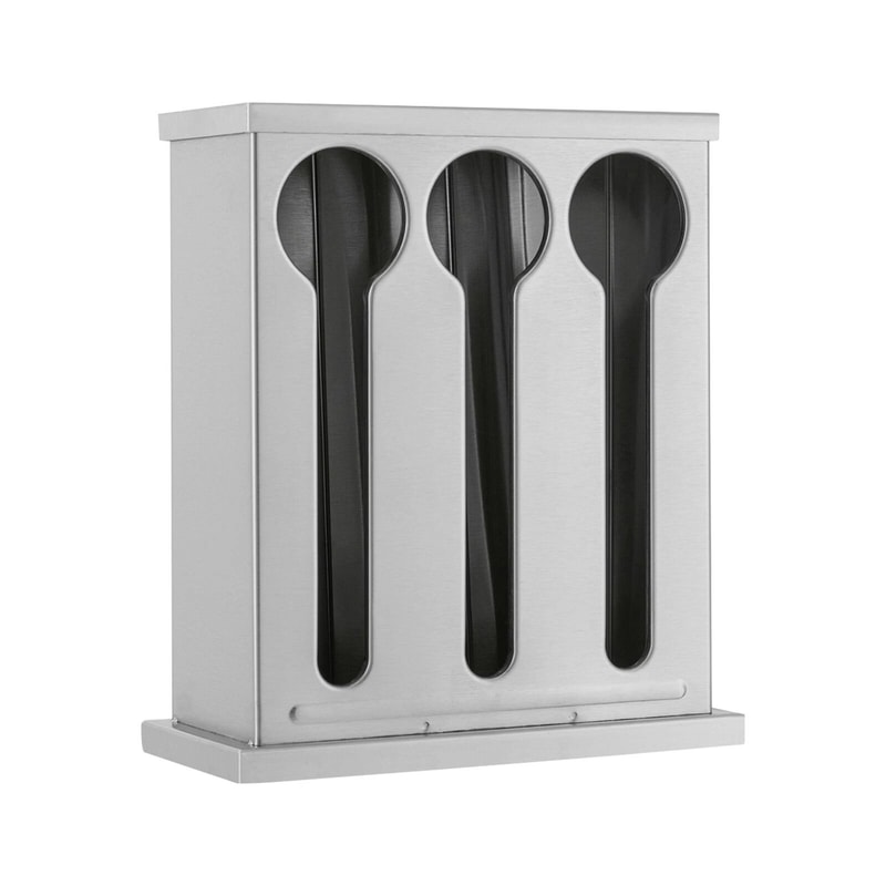 Premium Stainless Steel Utensil Organizer Dispenser Compartment Cutlery Holder 3
