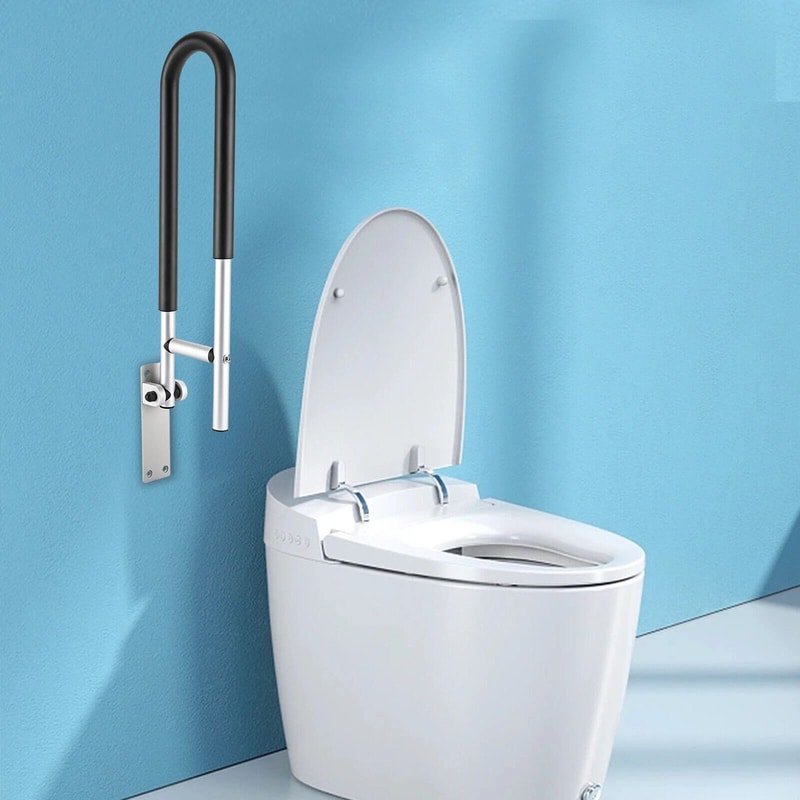 Premium Wall Mounted Toilet Safety Rail Bathroom Grab Bar For Seniors Elderly Disabled Support 0