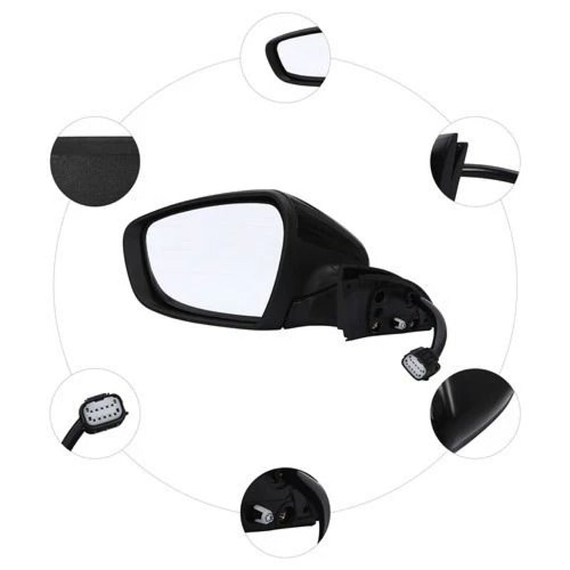 Premium Driver Side Heated Folding Mirror Replacement For Kia Forte Powered Mirror Assembly 5