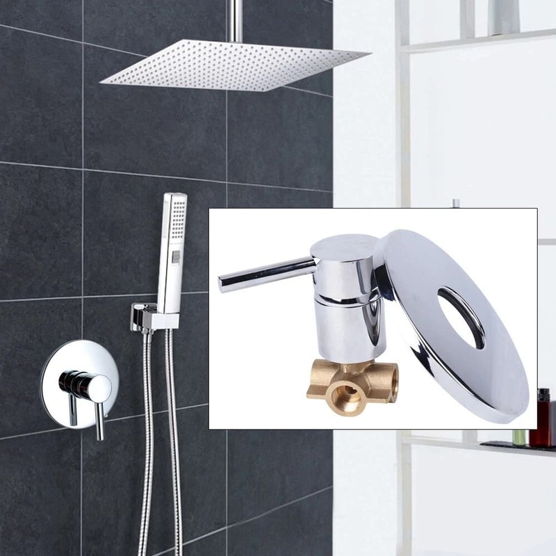 Premium Brass Wall Mount Shower Faucet Mixer With Single Handle Shower Control Hot Cold Valve 1