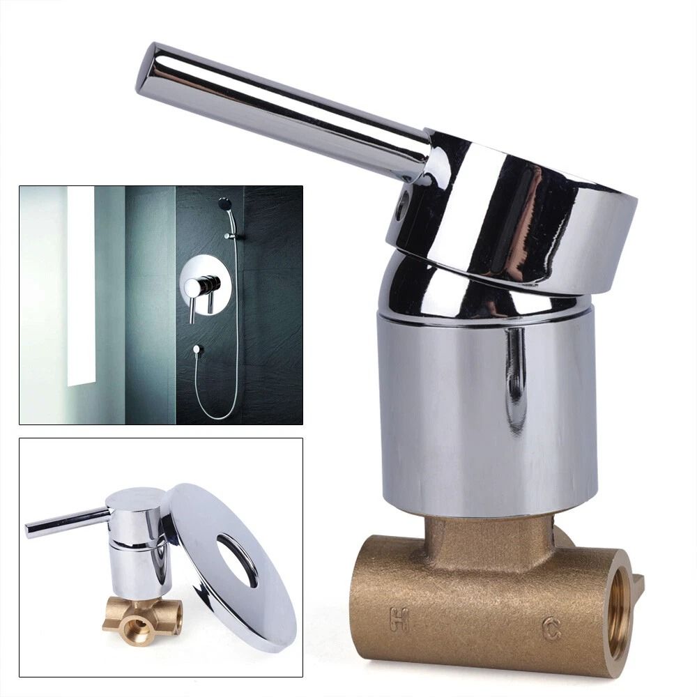 Premium Brass Wall Mount Shower Faucet Mixer With Single Handle Shower Control Hot Cold Valve 10