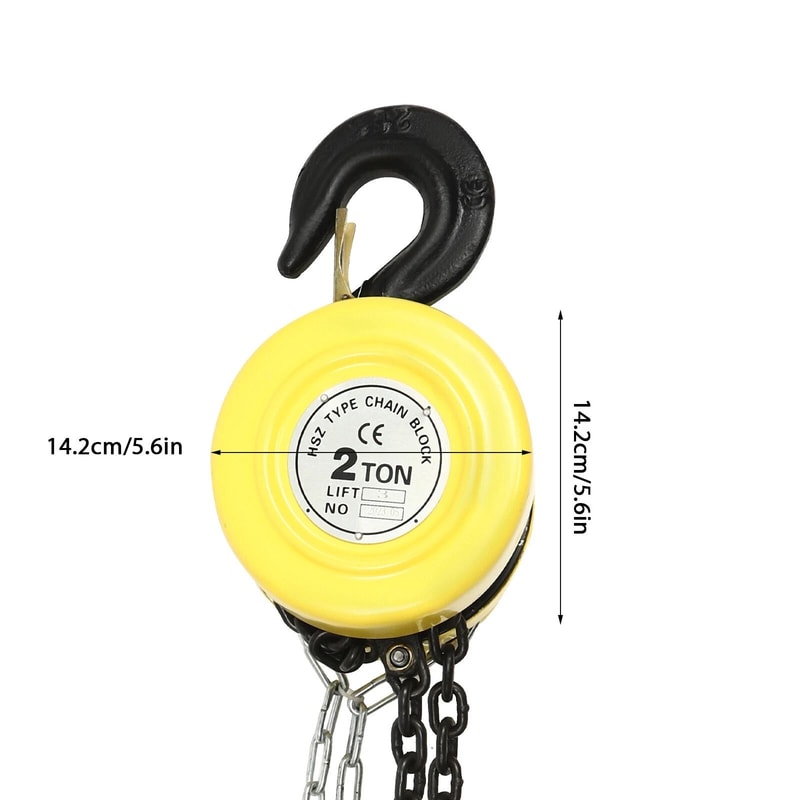 Heavy Duty 2 Ton Manual Hand Chain Hoist Lift Industrial Chain Block 4
