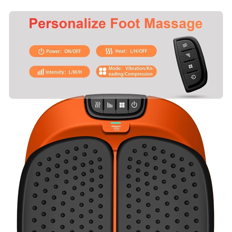 Smart App Controlled Vibration Foot Massager With Heat Shiatsu For Enhanced Circulation 3