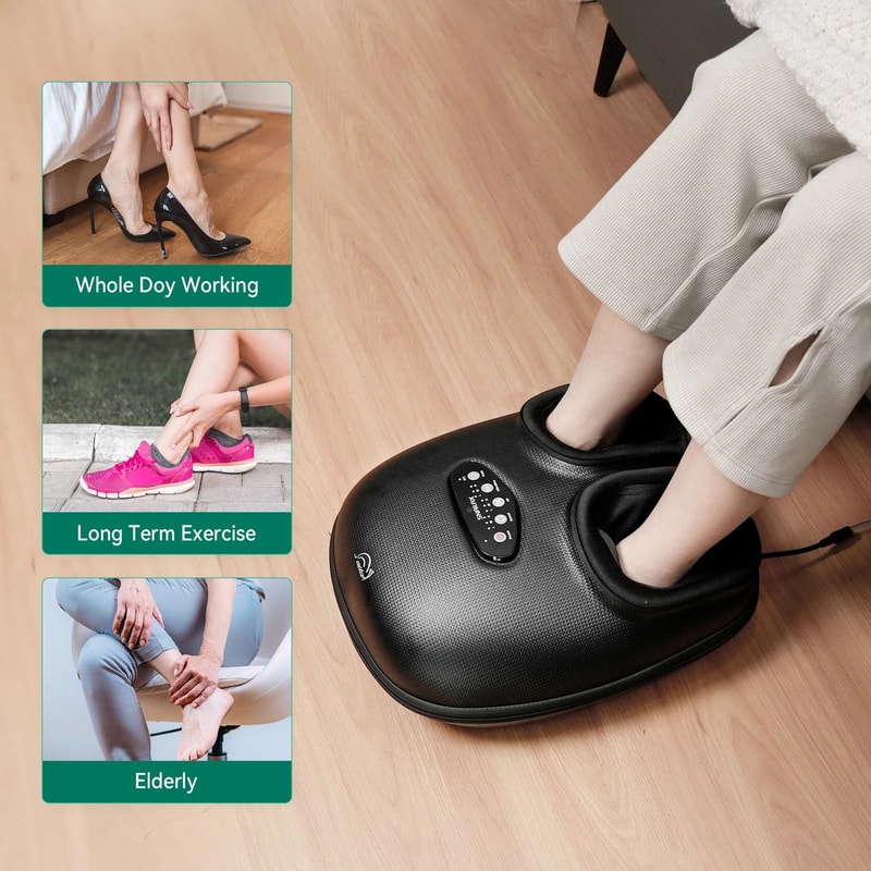 Premium Shiatsu Foot Massager With Heat Deep Kneading Therapy 2