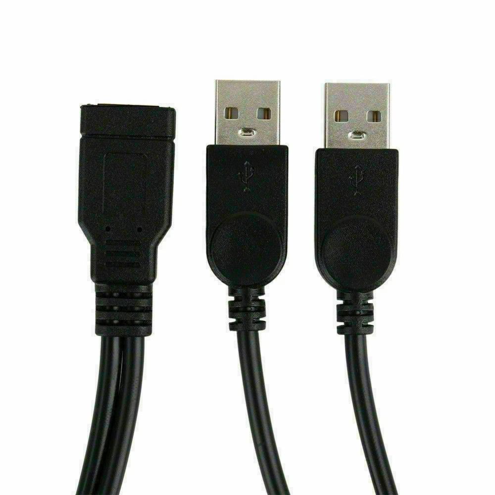 USB Y Splitter Cable Dual USB Power Adapter 1