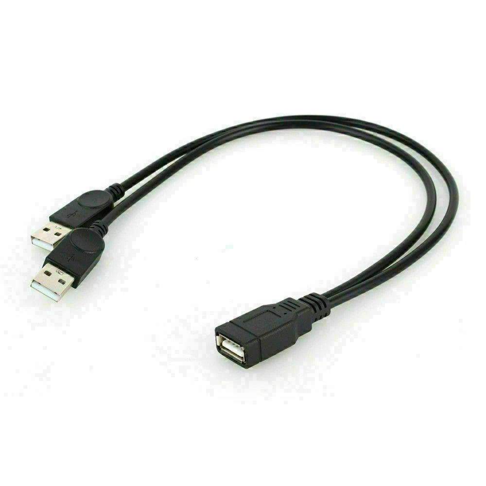 USB Y Splitter Cable Dual USB Power Adapter 5