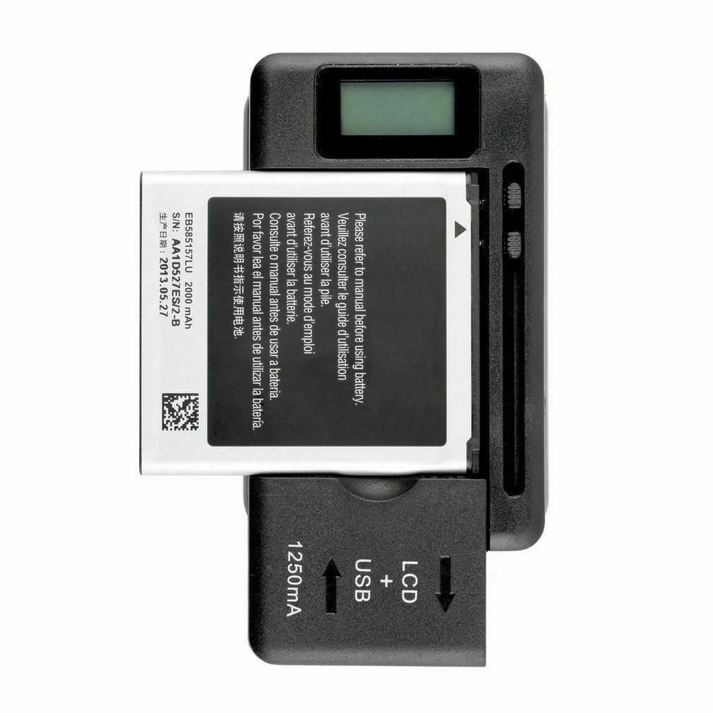 Universal Battery Charger With LCD Display For Cell Phones USB Devices 0