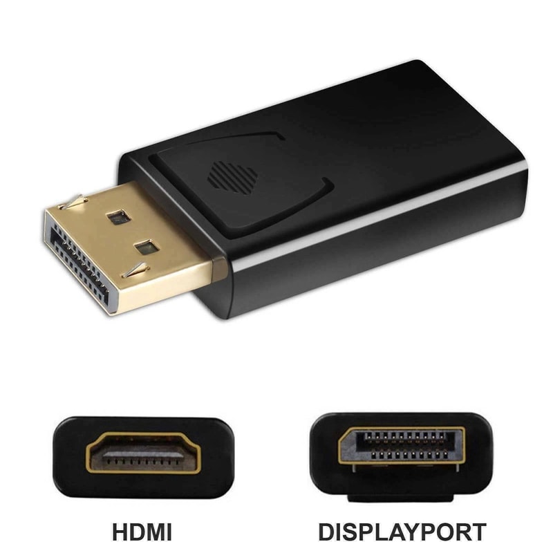 Premium DP To HDMI Converter Adapter DisplayPort To HDMI Video Audio Connector 9