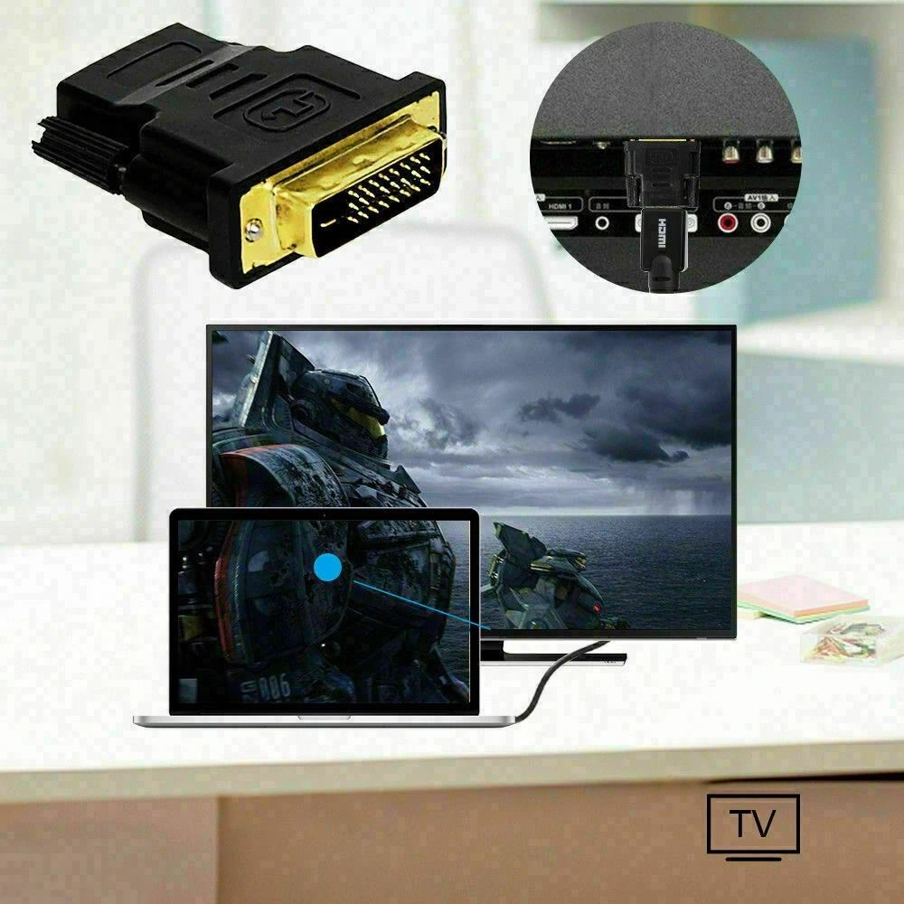 DVI D To HDMI Video Adapter Digital DVI D Male To HDMI Female Connector 0