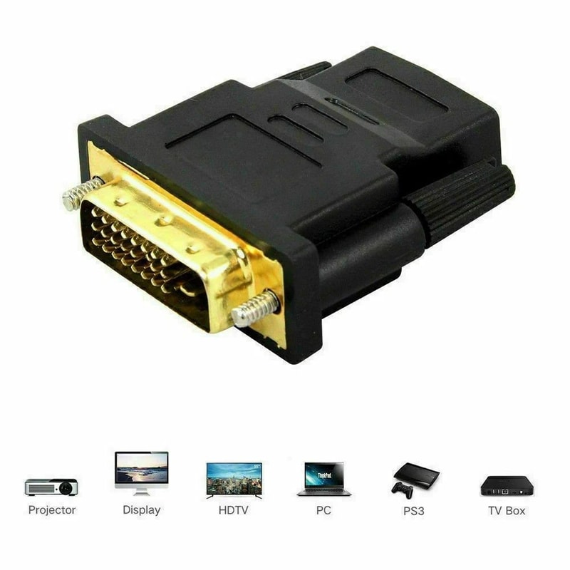 DVI D To HDMI Video Adapter Digital DVI D Male To HDMI Female Connector 3