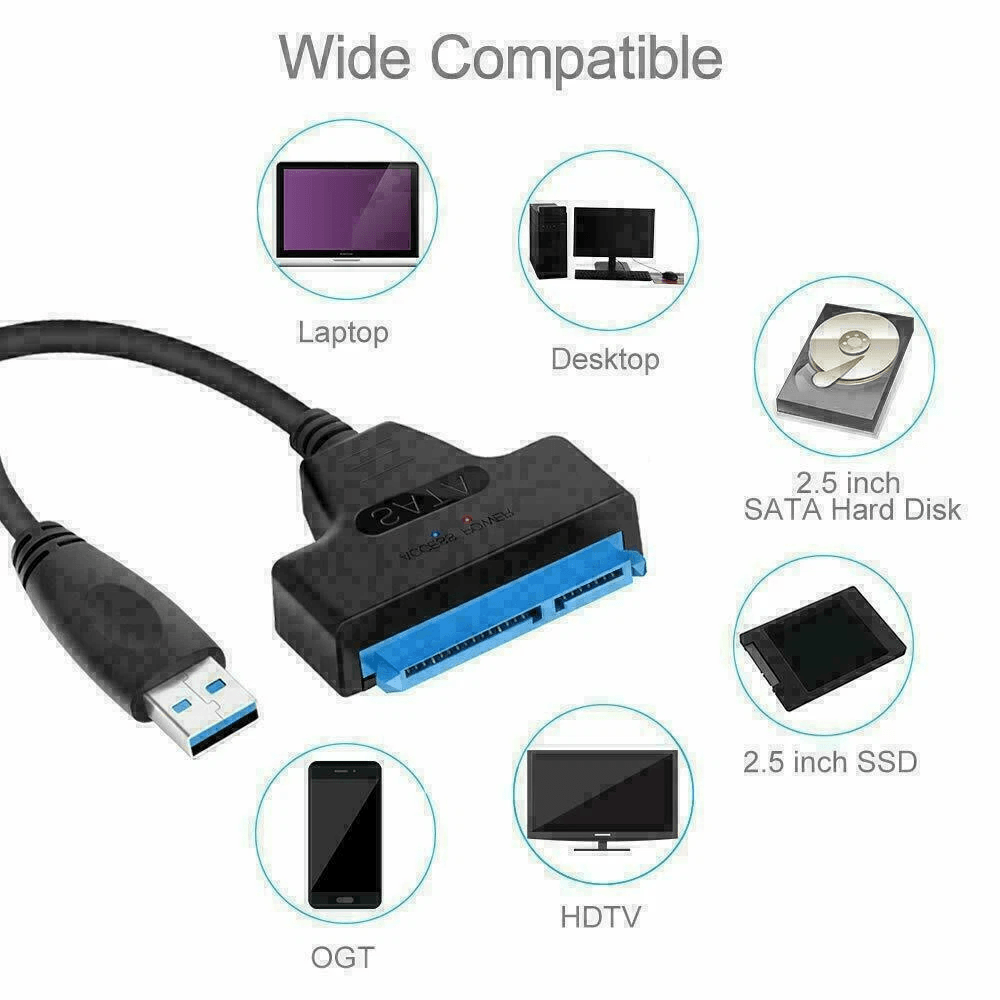 Professional USB SATA Adapter Cable Fast SATA III To USB Converter 1