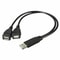 Dual USB Adapter Splitter Cable USB A Male To 2 USB Female Power Data Extension 0