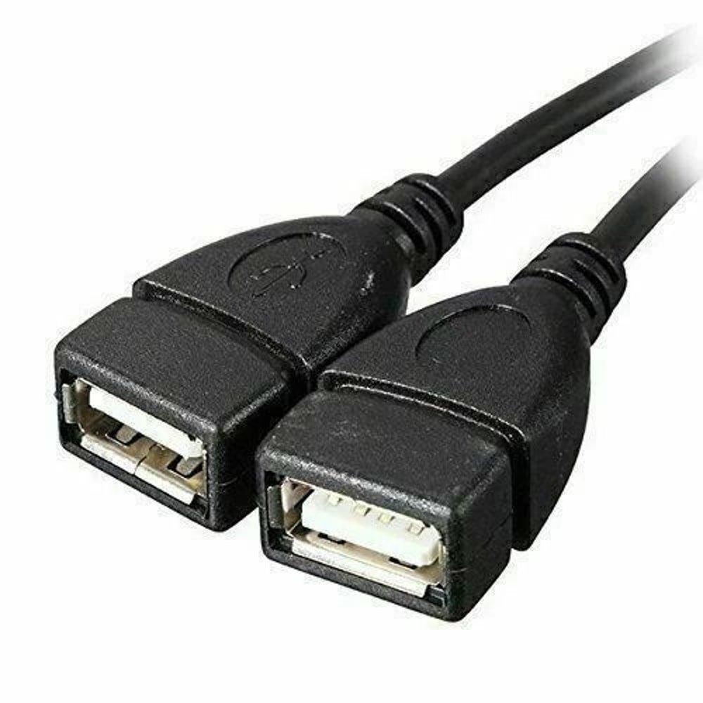 Dual USB Adapter Splitter Cable USB A Male To 2 USB Female Power Data Extension 1