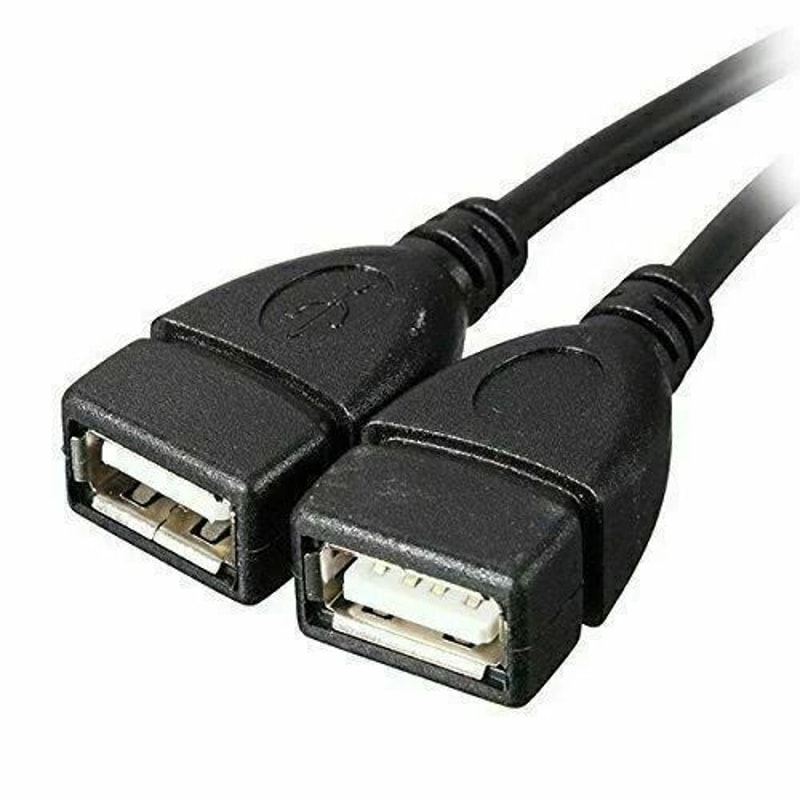 Dual USB Adapter Splitter Cable USB A Male To 2 USB Female Power Data Extension 1