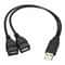 Dual USB Adapter Splitter Cable USB A Male To 2 USB Female Power Data Extension 2