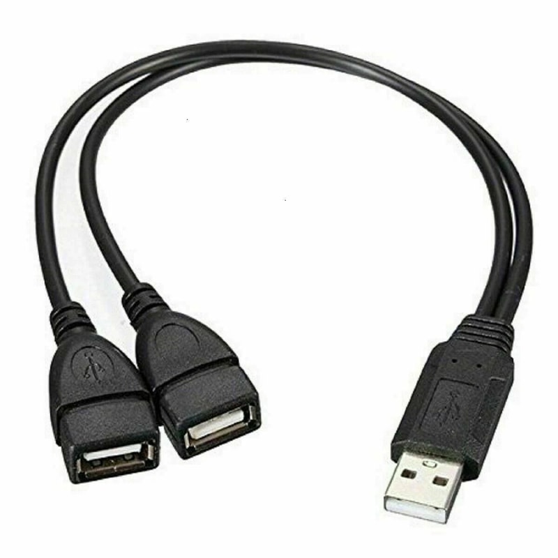 Dual USB Adapter Splitter Cable USB A Male To 2 USB Female Power Data Extension 2