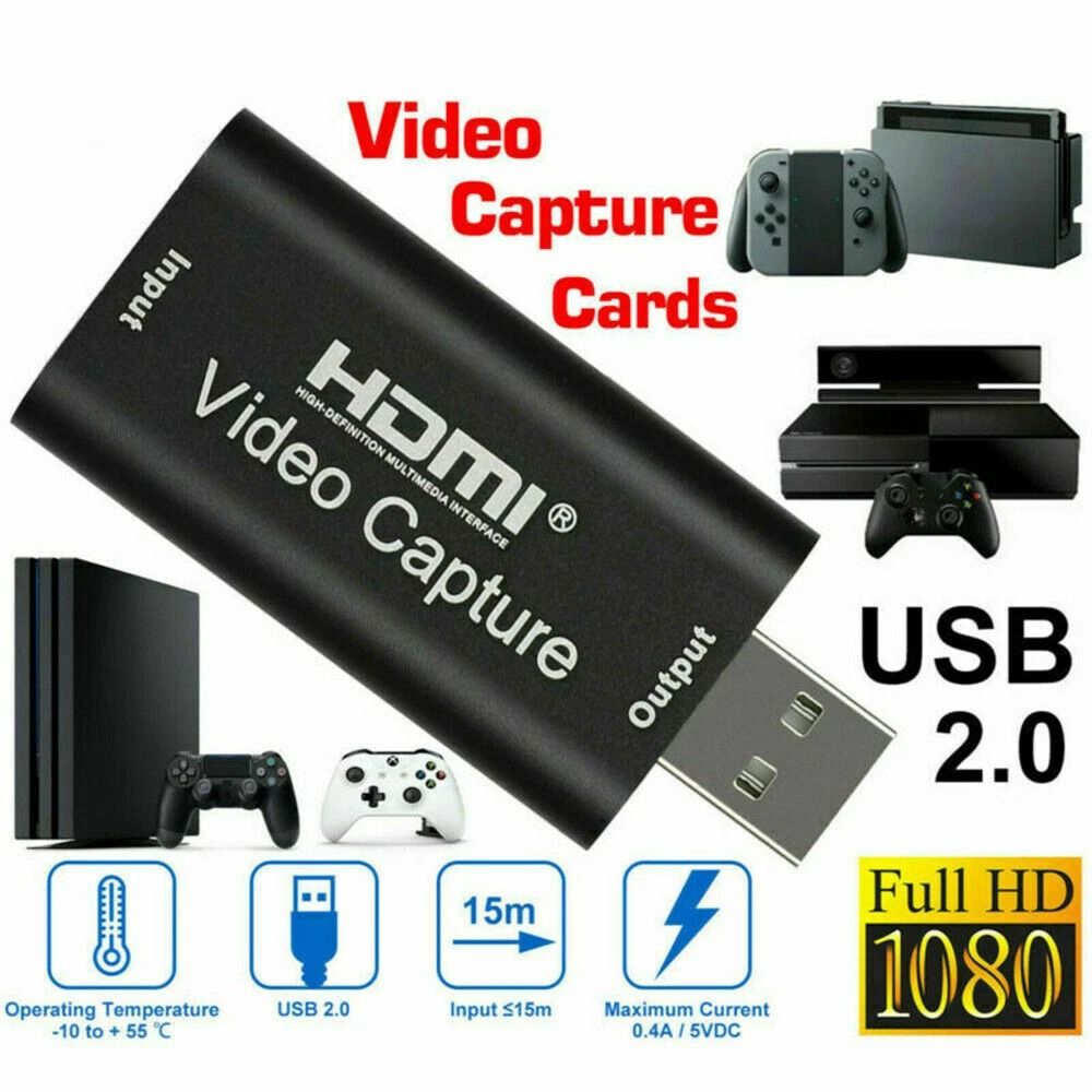 HDMI To USB Video Capture Card Recorder For Streaming Gaming 6
