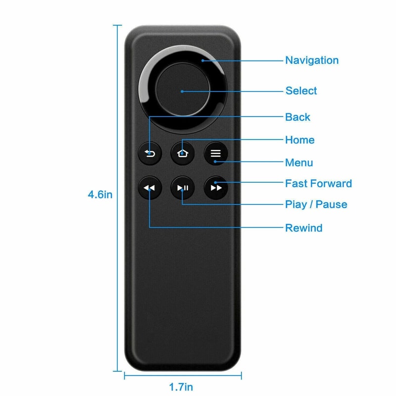 Replacement Fire Stick Remote Wireless TV Control For Streaming 4