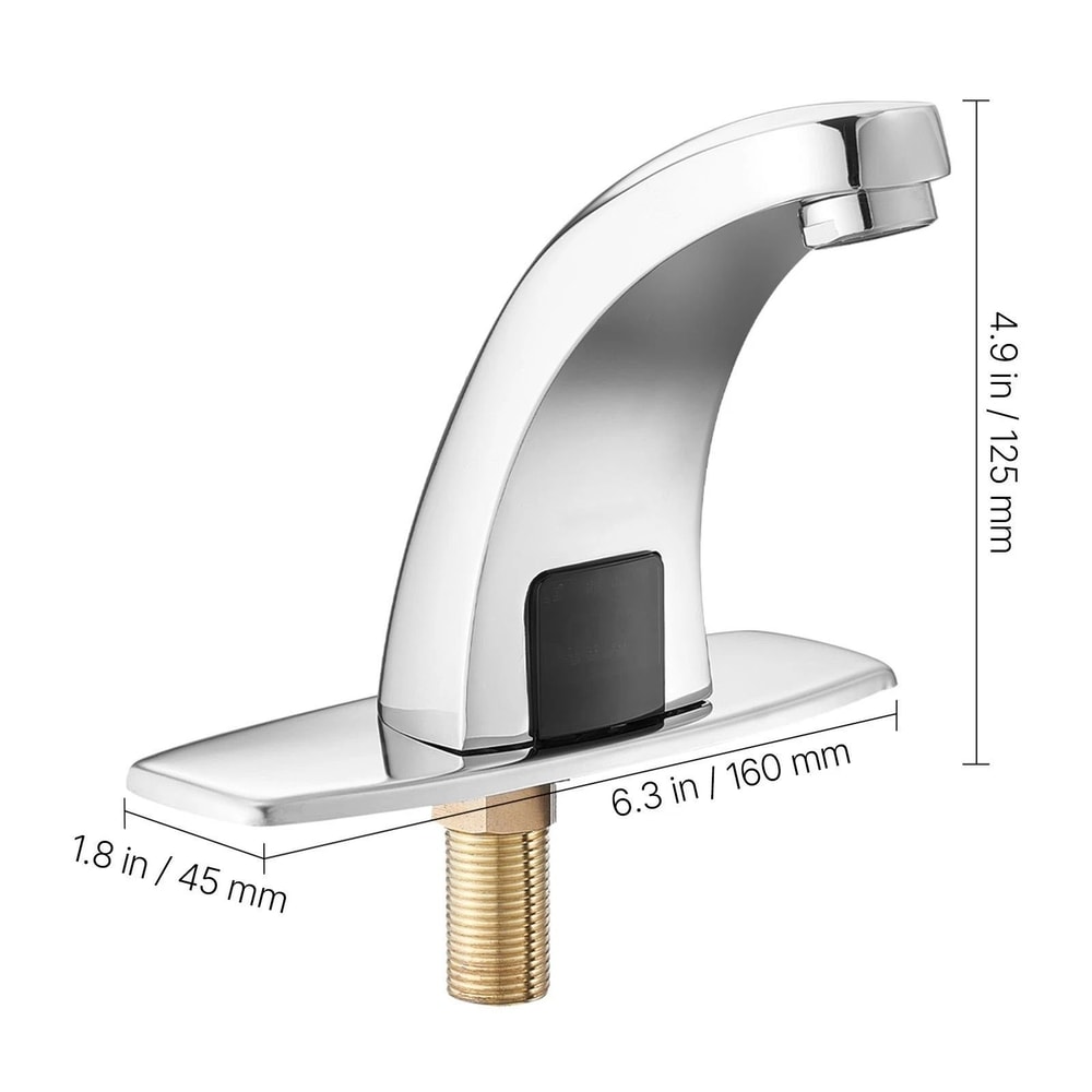 Premium Touchless Bathroom Faucet With Motion Sensor Chrome Sensor Faucet Hands Free Automatic Bath 1