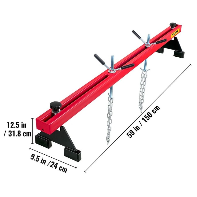 Heavy Duty Engine Transmission Support Bar Transverse Lifter With Dual Hook Motor Hoist Support 3