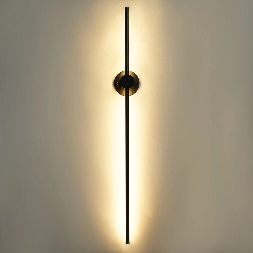 Modern LED Linear Wall Lamp Sleek Black LED Wall Sconce For Ambient Home Lighting 12