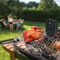 Premium Stainless BBQ Rotisserie Kit With Forks Rods Battery Powered Motor 1