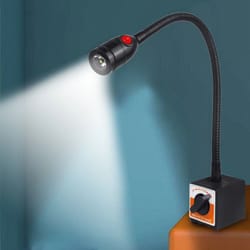 premium magnetic base led work light with flexible gooseneck for cnc & machine tools