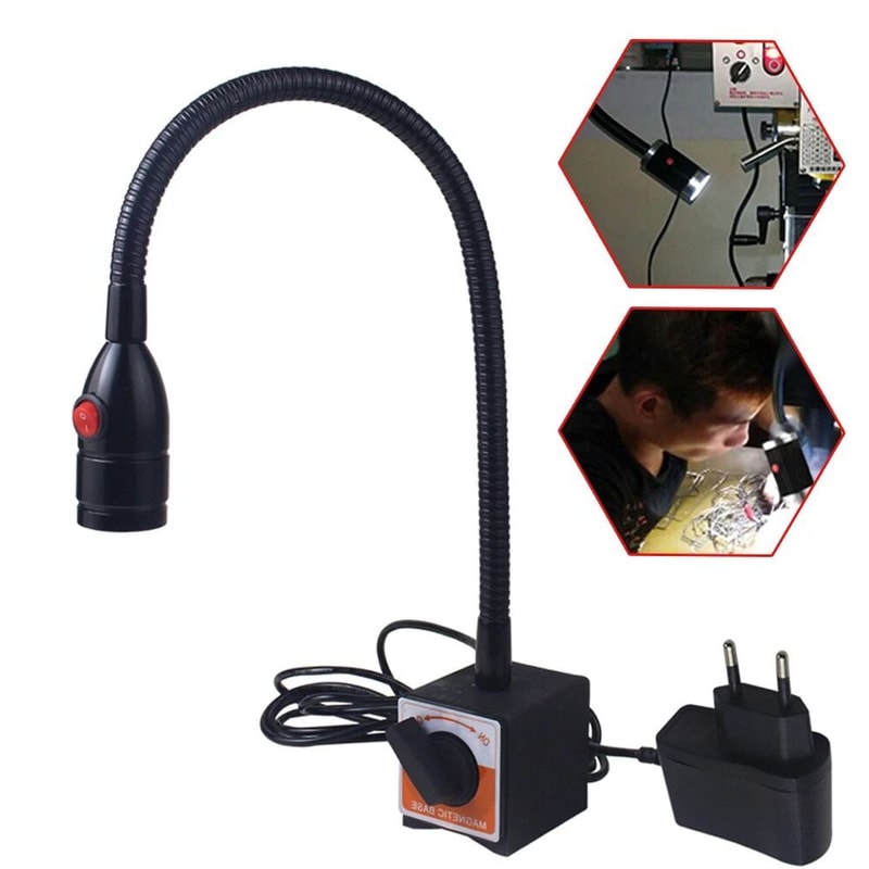 Premium Magnetic Base LED Work Light With Flexible Gooseneck For CNC Machine Tools 9